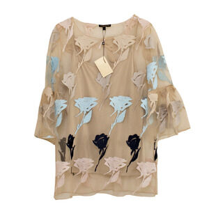 Alberto Makali  Rose Embroidered Top
